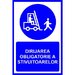 Placuta pentru dirijarea obligatorie a stivuitoarelor